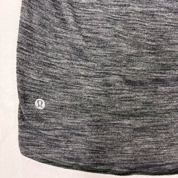 Lululemon Heathered Grey with Black Strappy Back Sports Bra Built In Size 8 - Picture 8 of 10
